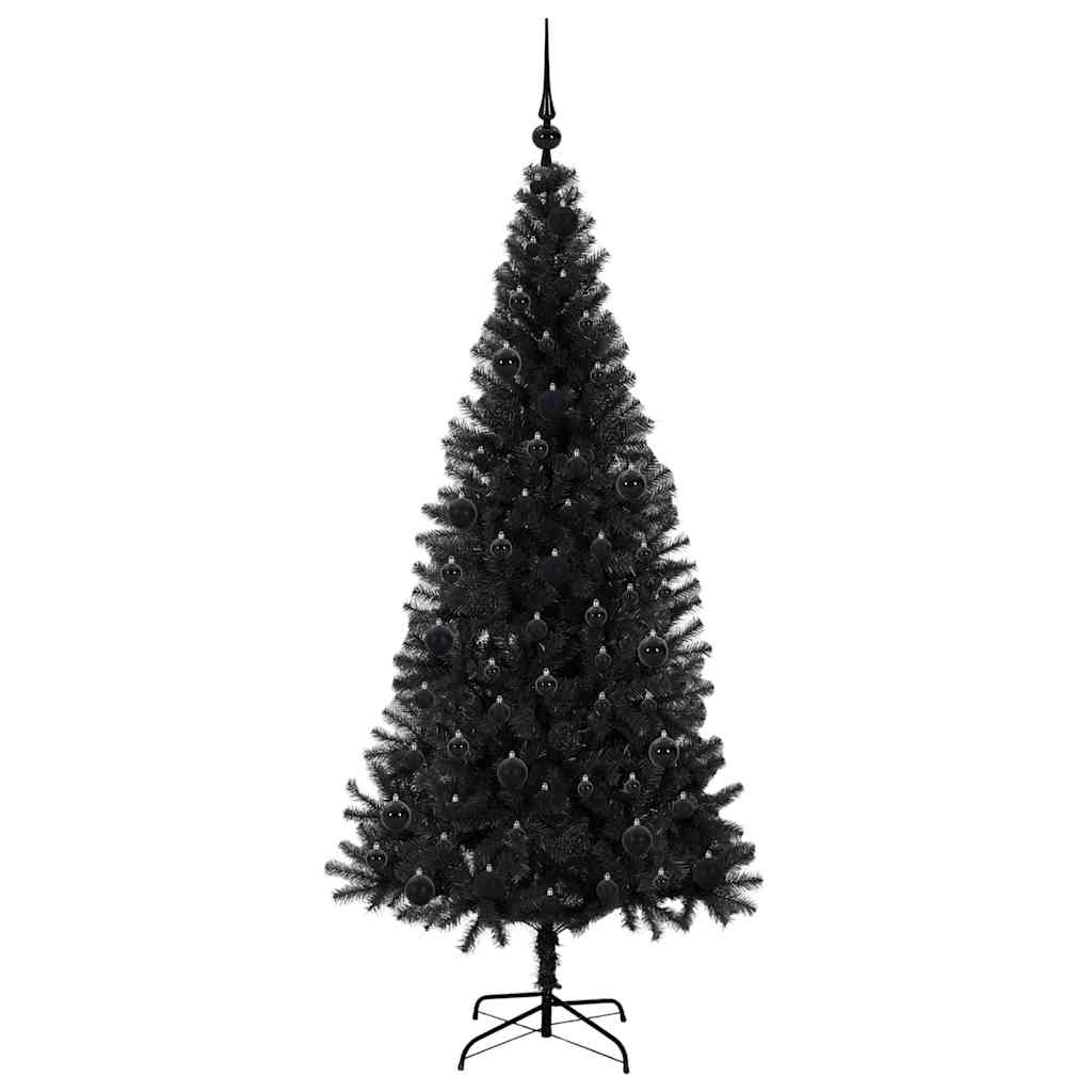 vidaXL Christmas Tree Black 180 cm PVC - 49659