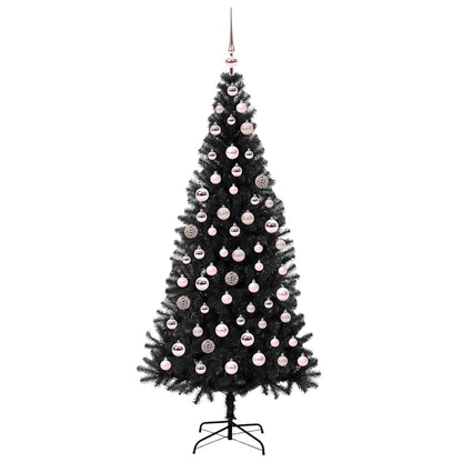 vidaXL Christmas Tree Black 180 cm PVC - 49670