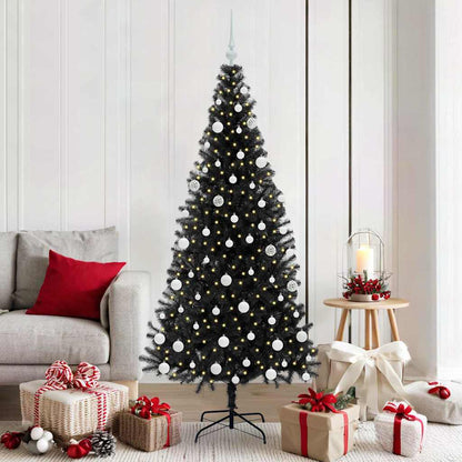 vidaXL Christmas Tree Black 180 cm PVC - 49671
