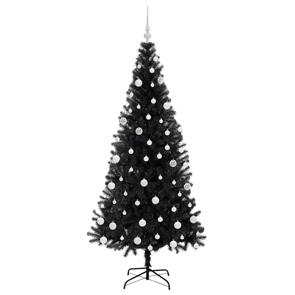 vidaXL Christmas Tree Black 180 cm PVC - 49671