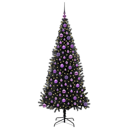 vidaXL Christmas Tree Black 180 cm PVC - 49675