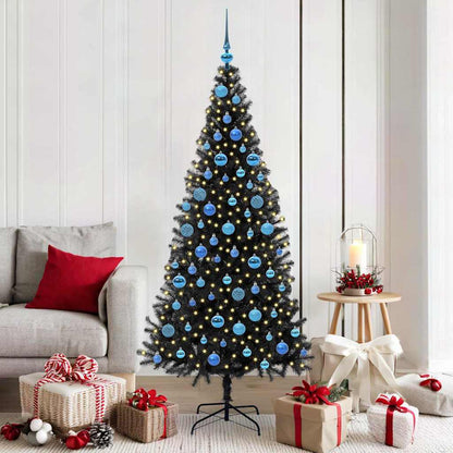 vidaXL Christmas Tree Black 180 cm PVC - 49678