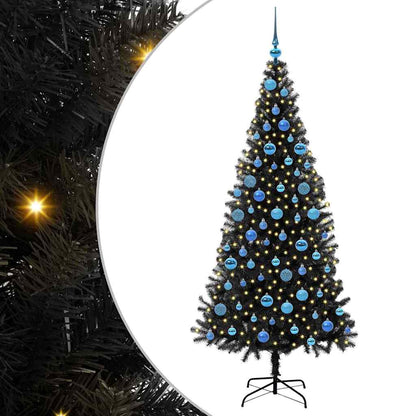 vidaXL Christmas Tree Black 180 cm PVC - 49678