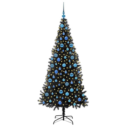 vidaXL Christmas Tree Black 180 cm PVC - 49678