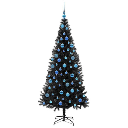 vidaXL Christmas Tree Black 180 cm PVC - 49678