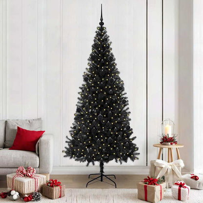 vidaXL Christmas Tree Black 210 cm PVC