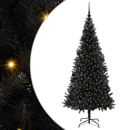vidaXL Christmas Tree Black 210 cm PVC