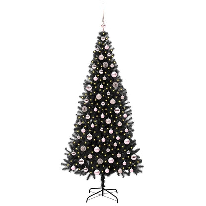 vidaXL Christmas Tree Black 210 cm PVC - 49680