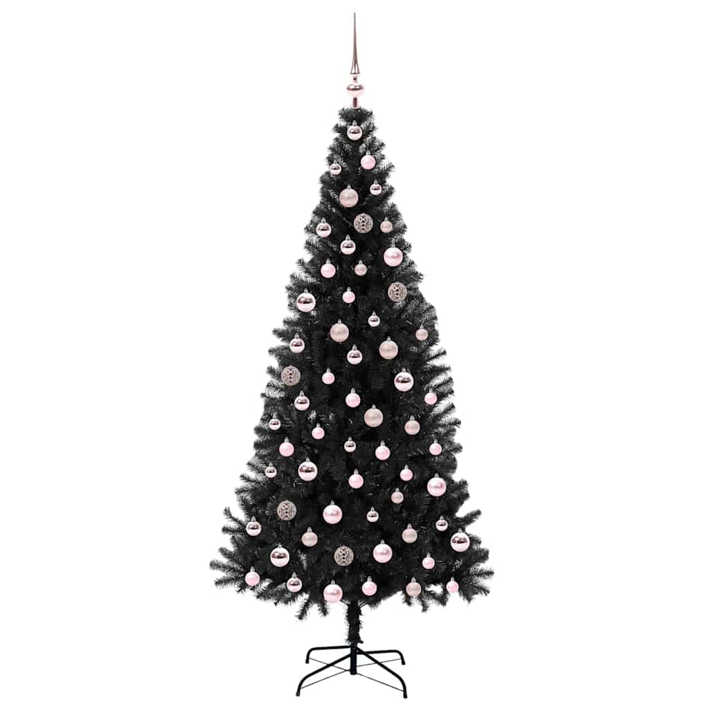 vidaXL Christmas Tree Black 210 cm PVC - 49680