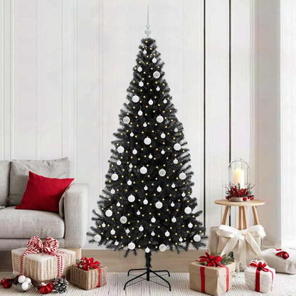 vidaXL Christmas Tree Black 210 cm PVC - 49685