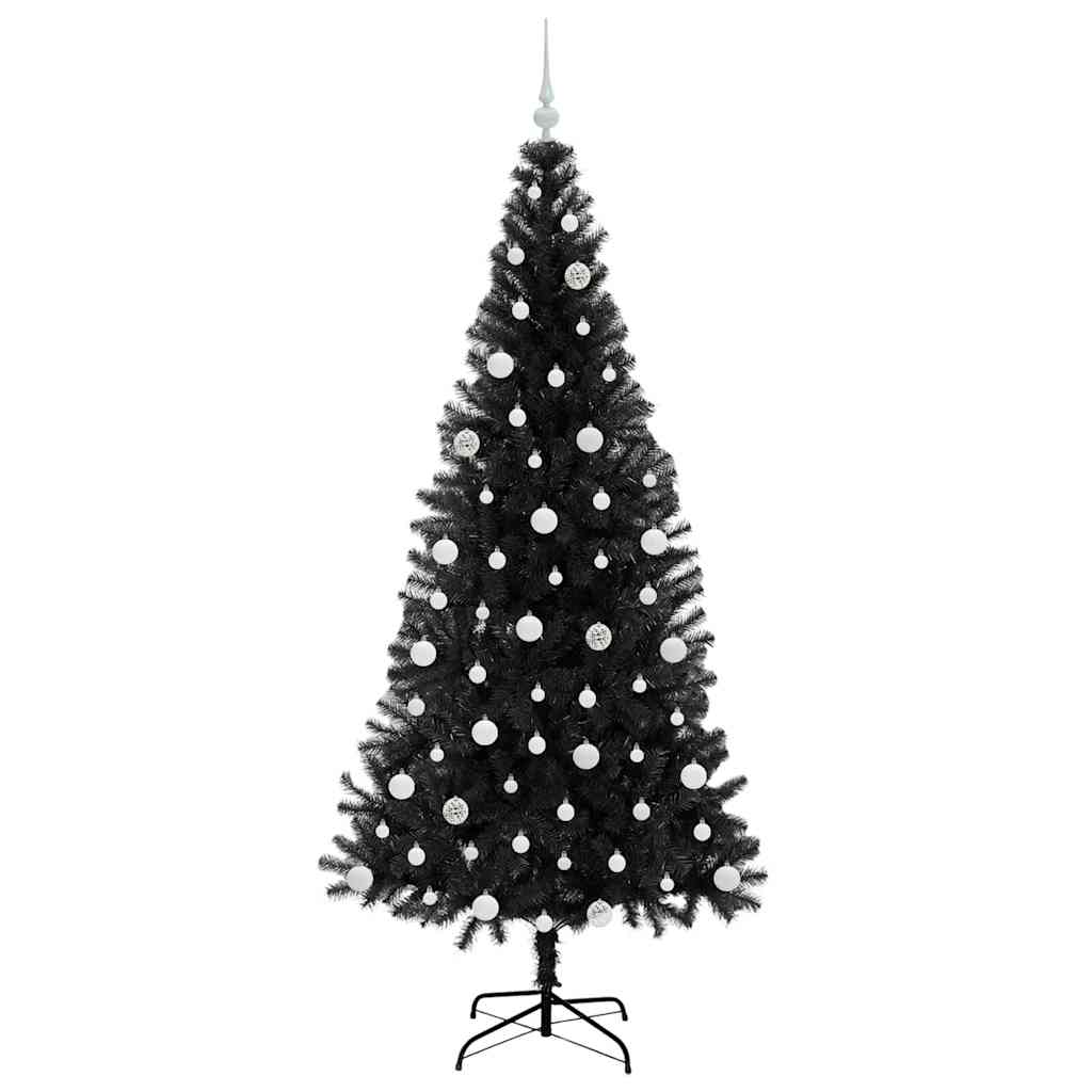 vidaXL Christmas Tree Black 210 cm PVC - 49685