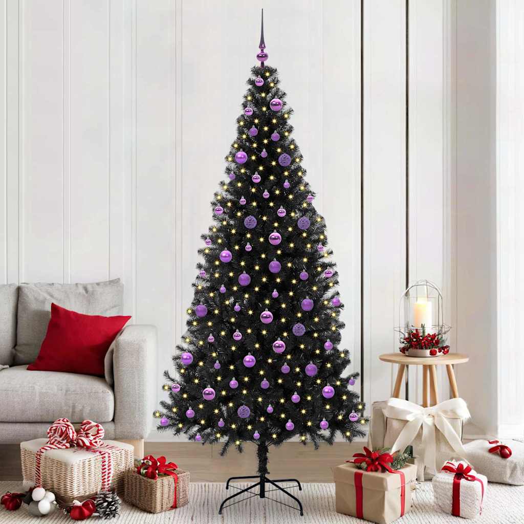 vidaXL Christmas Tree Black 210 cm PVC - 49686