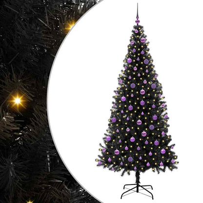 vidaXL Christmas Tree Black 210 cm PVC - 49686