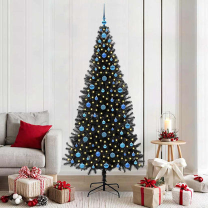 vidaXL Christmas Tree Black 210 cm PVC - 49699