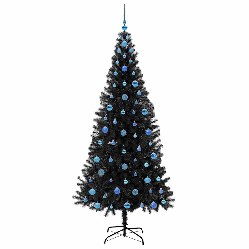 vidaXL Christmas Tree Black 210 cm PVC - 49699