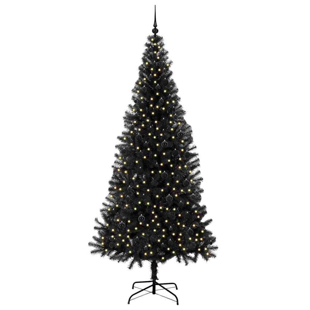 vidaXL Christmas Tree Black 240 cm PVC