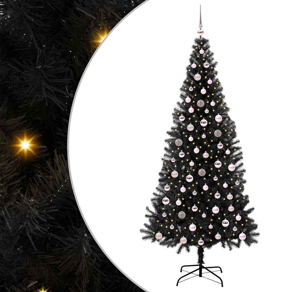 vidaXL Christmas Tree Black 240 cm PVC - 49704