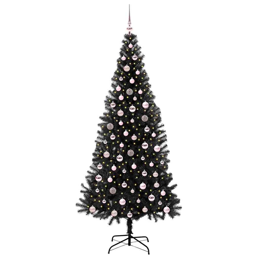 vidaXL Christmas Tree Black 240 cm PVC - 49704