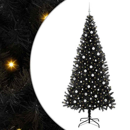 vidaXL Christmas Tree Black 240 cm PVC - 49707