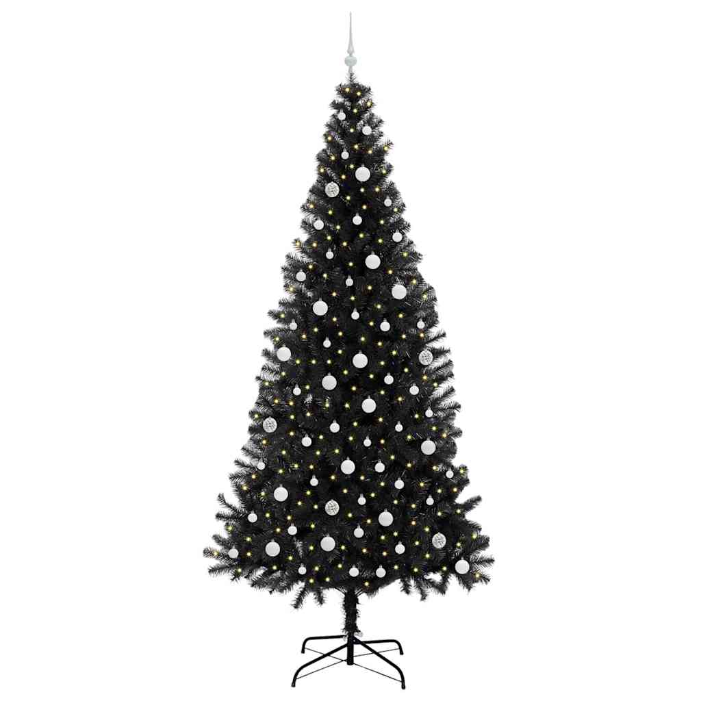 vidaXL Christmas Tree Black 240 cm PVC - 49707