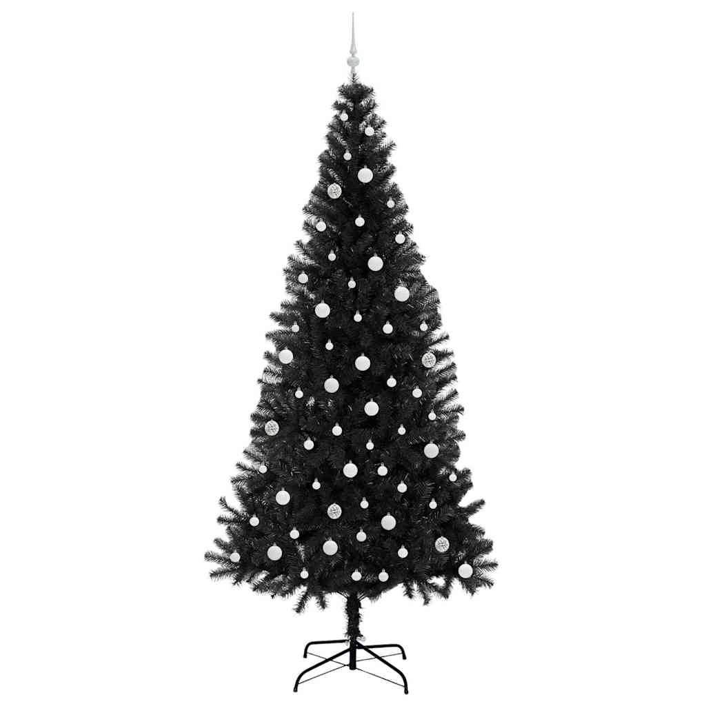 vidaXL Christmas Tree Black 240 cm PVC - 49707