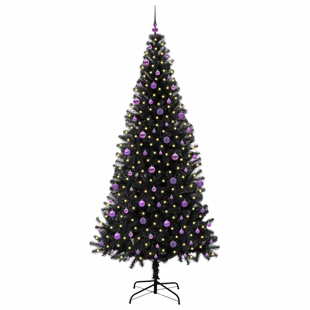 vidaXL Christmas Tree Black 240 cm PVC - 49711