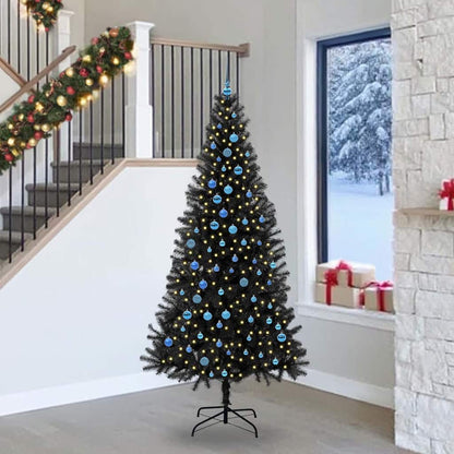 vidaXL Christmas Tree Black 240 cm PVC - 49716