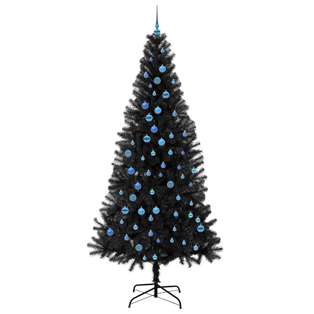 vidaXL Christmas Tree Black 240 cm PVC - 49716