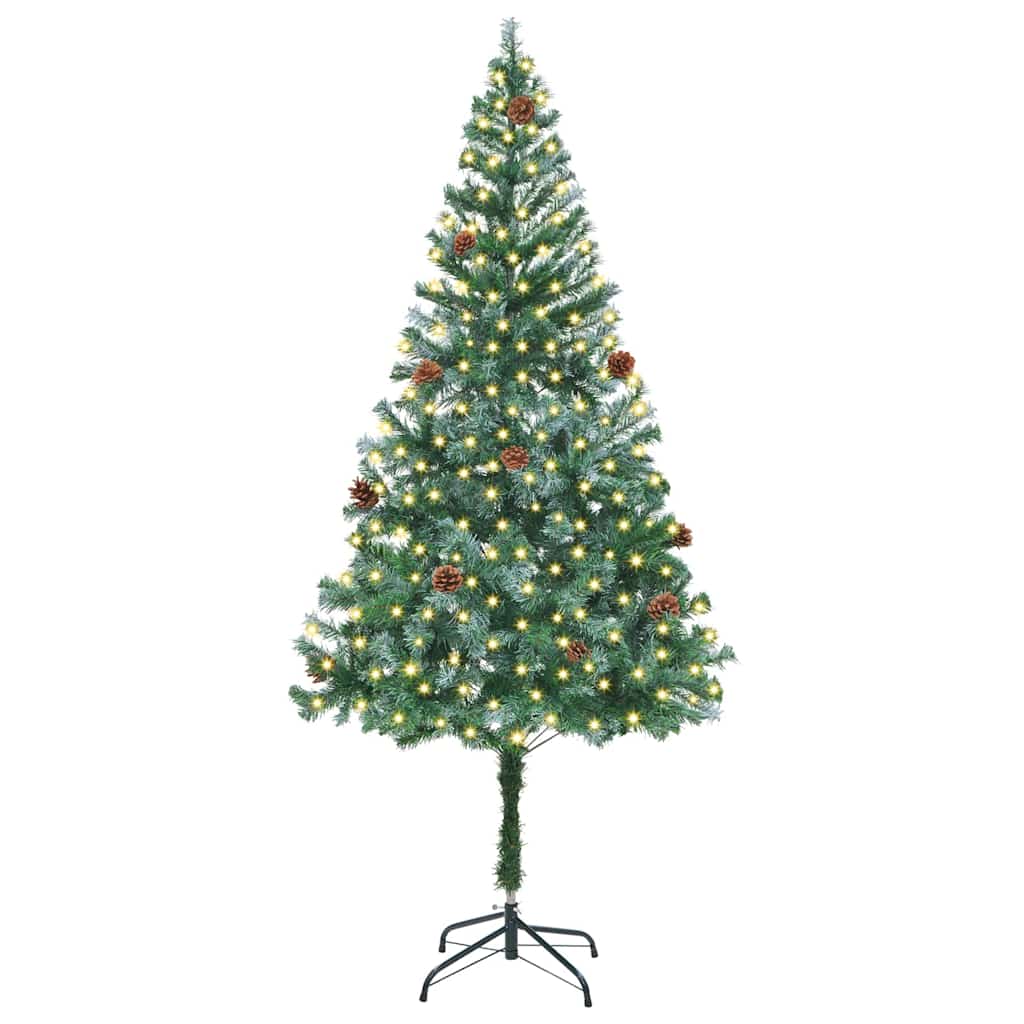 vidaXL Artificial Christmas Tree with Stand Green 180 cm PVC and Steel