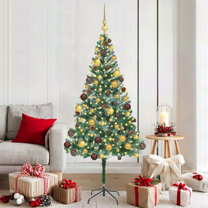 vidaXL Artificial Christmas Tree with Stand Green 180 cm PVC and Steel - 49730