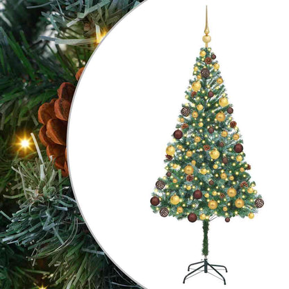 vidaXL Artificial Christmas Tree with Stand Green 180 cm PVC and Steel - 49730