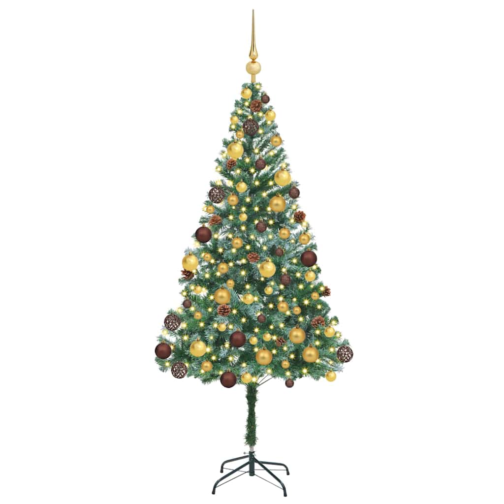 vidaXL Artificial Christmas Tree with Stand Green 180 cm PVC and Steel - 49730