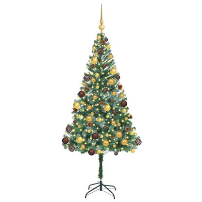 vidaXL Artificial Christmas Tree with Stand Green 180 cm PVC and Steel - 49730