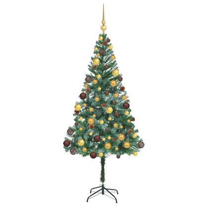 vidaXL Artificial Christmas Tree with Stand Green 180 cm PVC and Steel - 49730