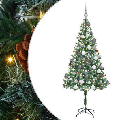 vidaXL Artificial Christmas Tree with Stand Green 180 cm PVC and Steel - 49732