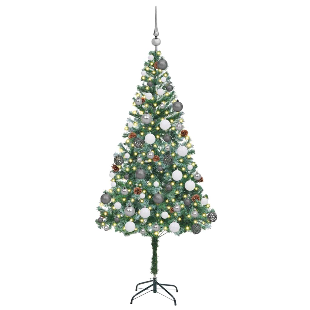 vidaXL Artificial Christmas Tree with Stand Green 180 cm PVC and Steel - 49732
