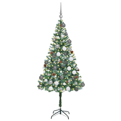 vidaXL Artificial Christmas Tree with Stand Green 180 cm PVC and Steel - 49732