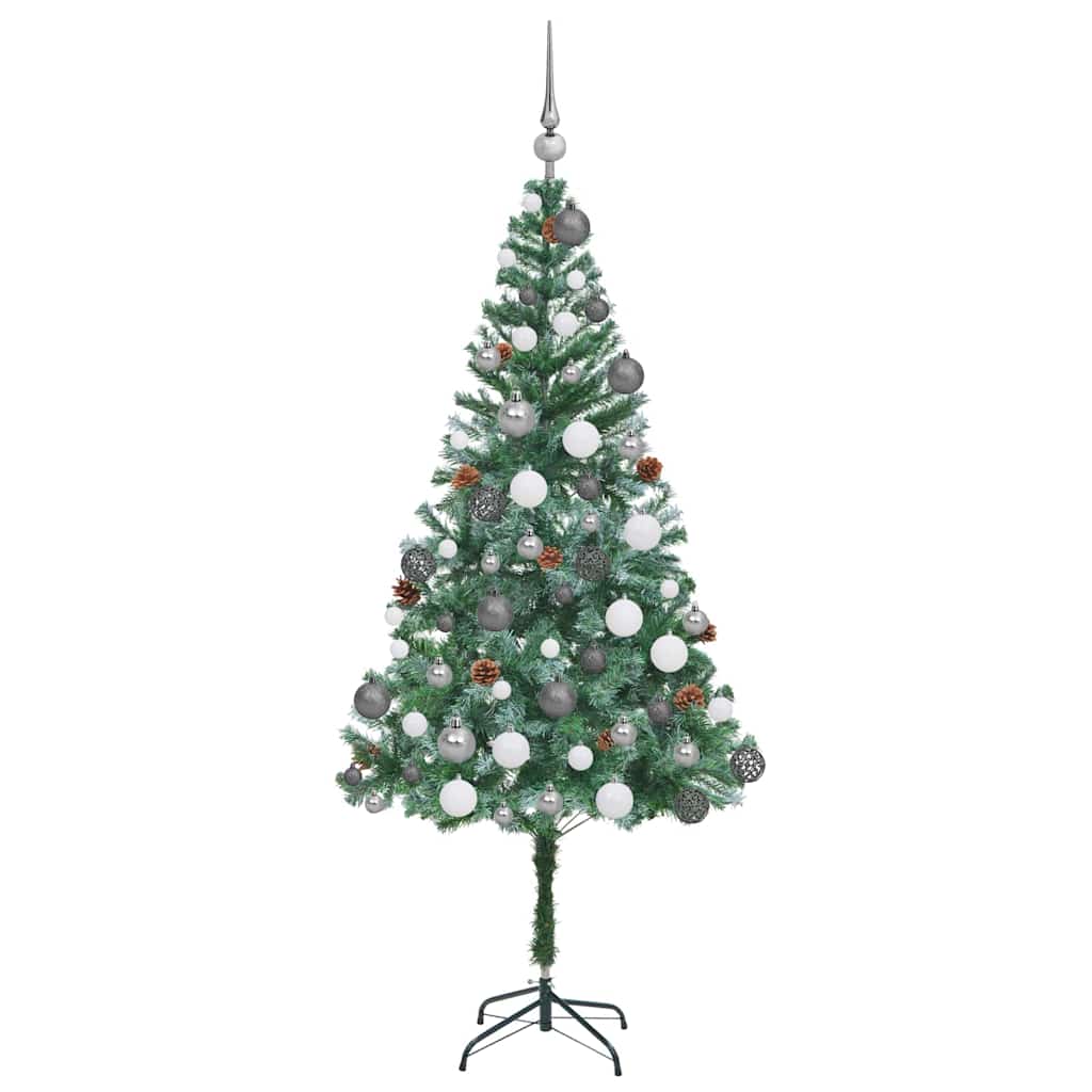 vidaXL Artificial Christmas Tree with Stand Green 180 cm PVC and Steel - 49732