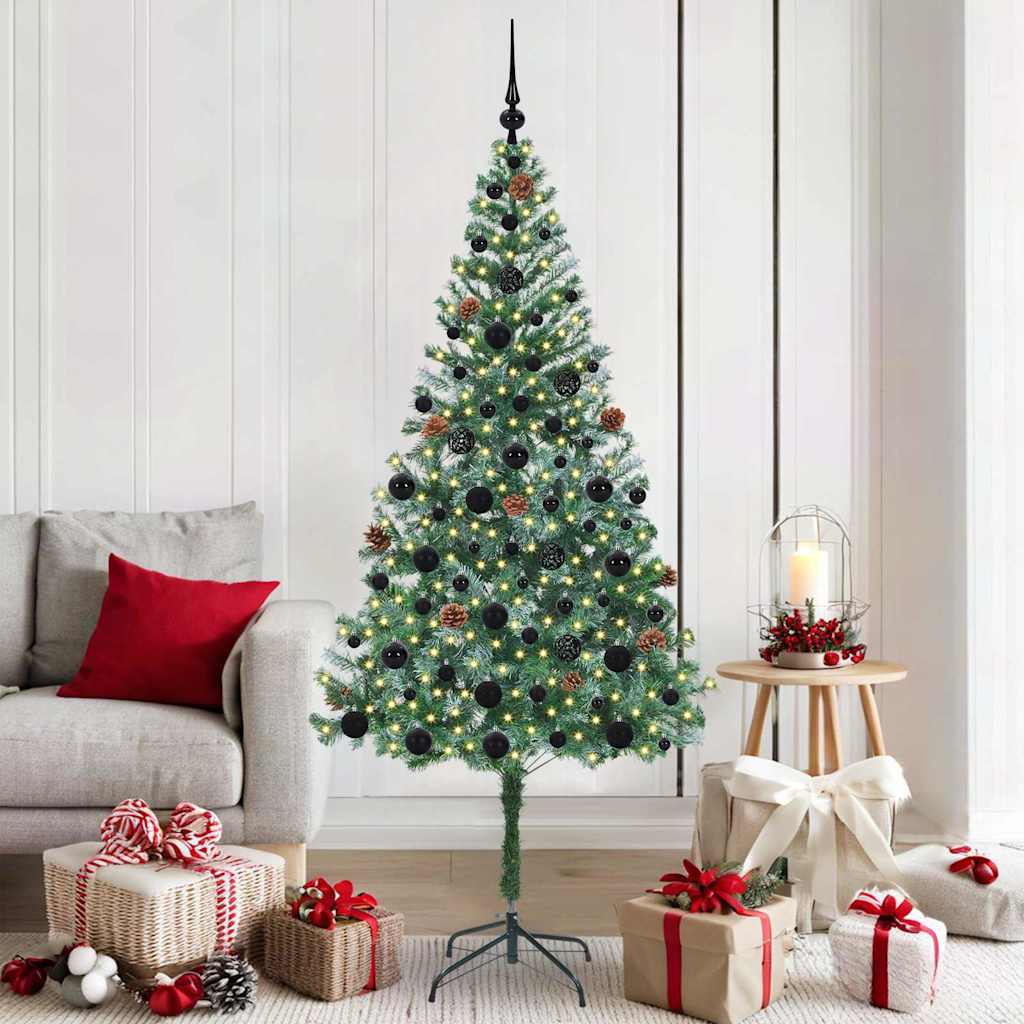 vidaXL Artificial Christmas Tree with Stand Green 180 cm PVC and Steel - 49735