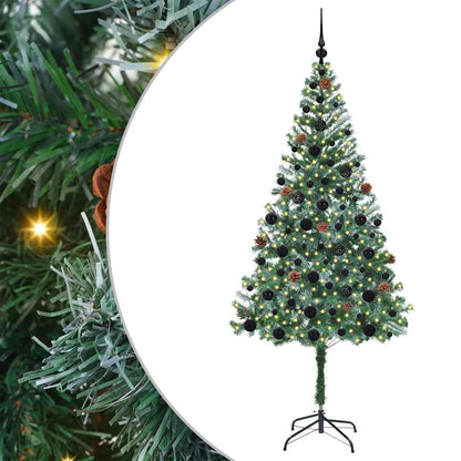 vidaXL Artificial Christmas Tree with Stand Green 180 cm PVC and Steel - 49735