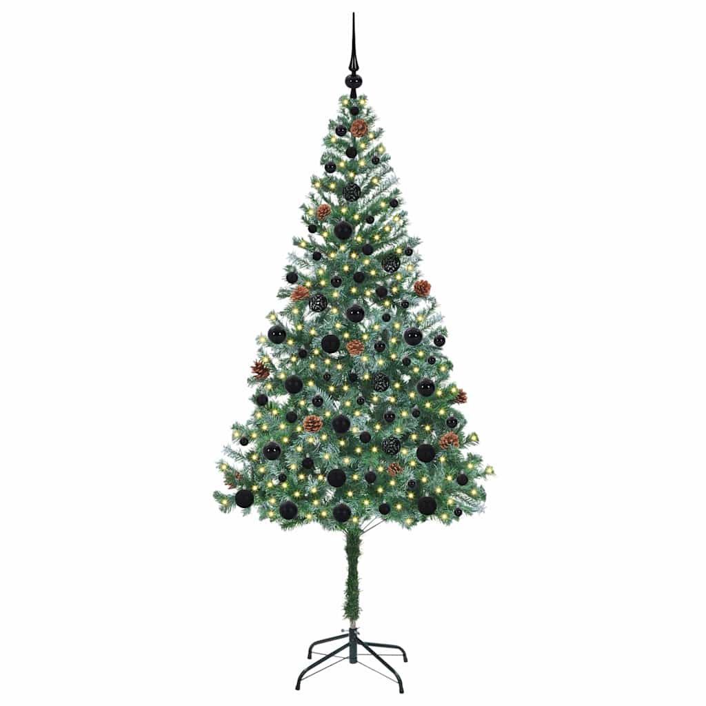 vidaXL Artificial Christmas Tree with Stand Green 180 cm PVC and Steel - 49735