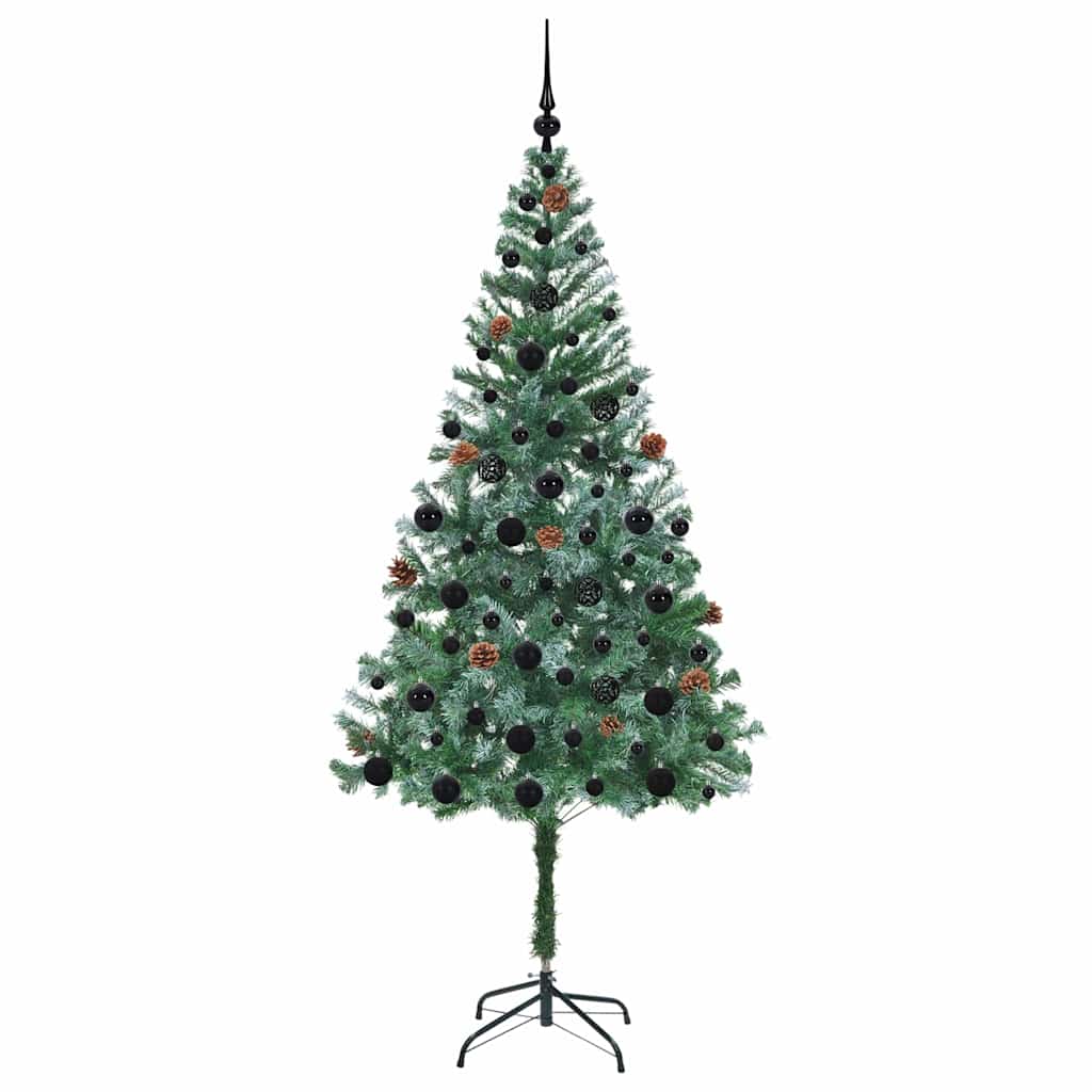 vidaXL Artificial Christmas Tree with Stand Green 180 cm PVC and Steel - 49735