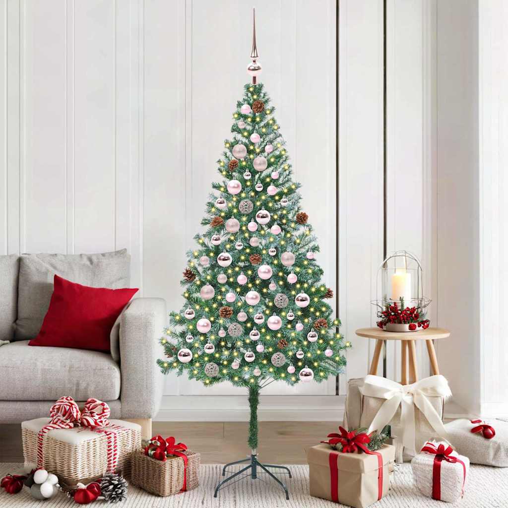 vidaXL Artificial Christmas Tree Green 180 cm PVC and Steel