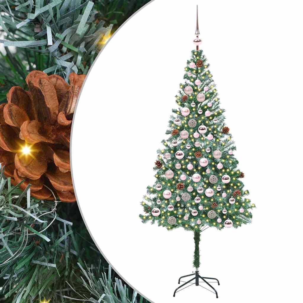 vidaXL Artificial Christmas Tree Green 180 cm PVC and Steel