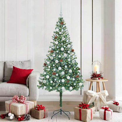vidaXL Artificial Christmas Tree with Stand Green 180 cm PVC and Steel - 49741