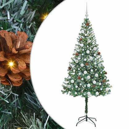 vidaXL Artificial Christmas Tree with Stand Green 180 cm PVC and Steel - 49741