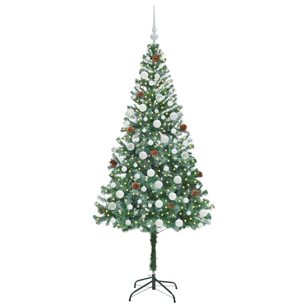 vidaXL Artificial Christmas Tree with Stand Green 180 cm PVC and Steel - 49741