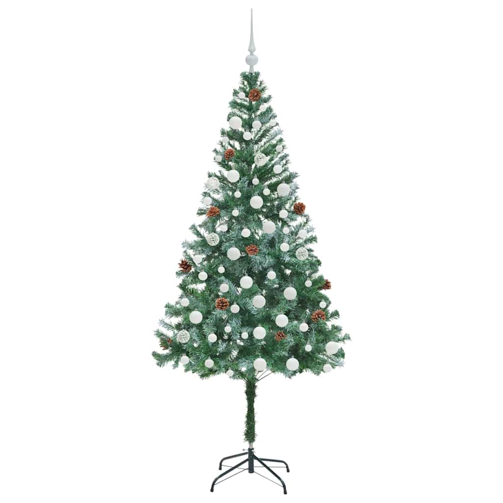 vidaXL Artificial Christmas Tree with Stand Green 180 cm PVC and Steel - 49741