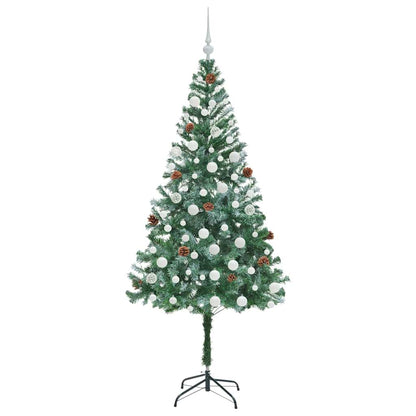 vidaXL Artificial Christmas Tree with Stand Green 180 cm PVC and Steel - 49741