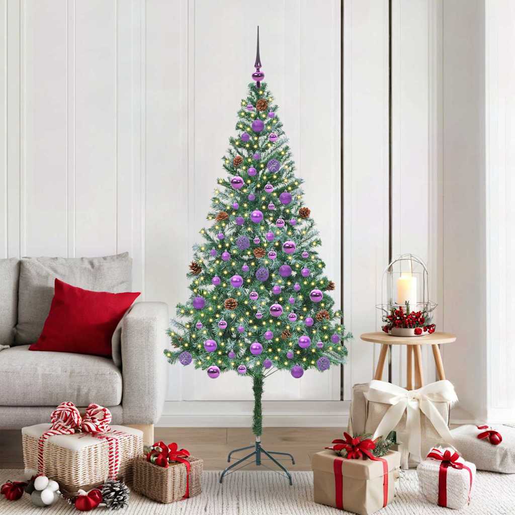 vidaXL Artificial Christmas Tree with Stand Green 180 cm PVC and Steel - 49742